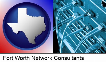an optical fiber computer network in Fort Worth, TX