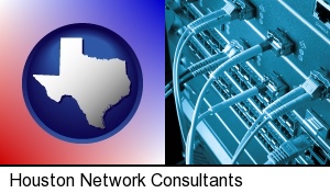 Houston, Texas - an optical fiber computer network